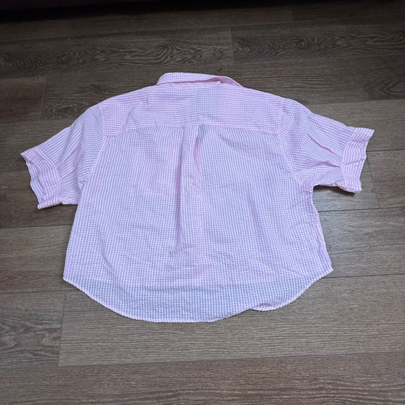 Free People Intimately Women's Lounge Pajama Seersucker Button Down Top Sz L NWT - Picture 11 of 11